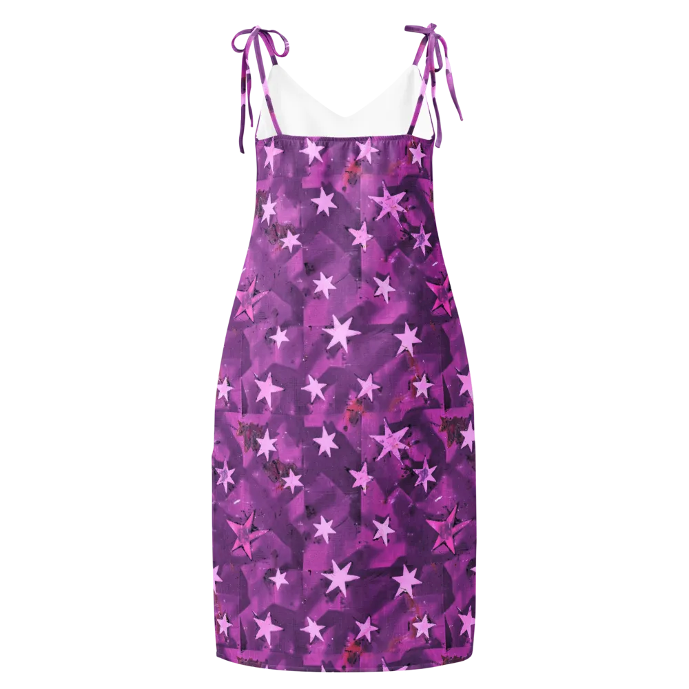 Cosmic Grape on Slip Dress — Back