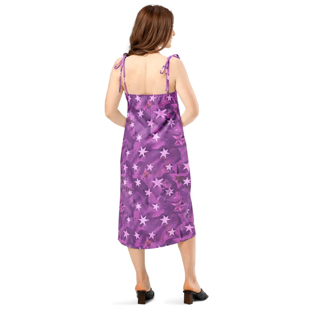 Cosmic Grape on Slip Dress — Back