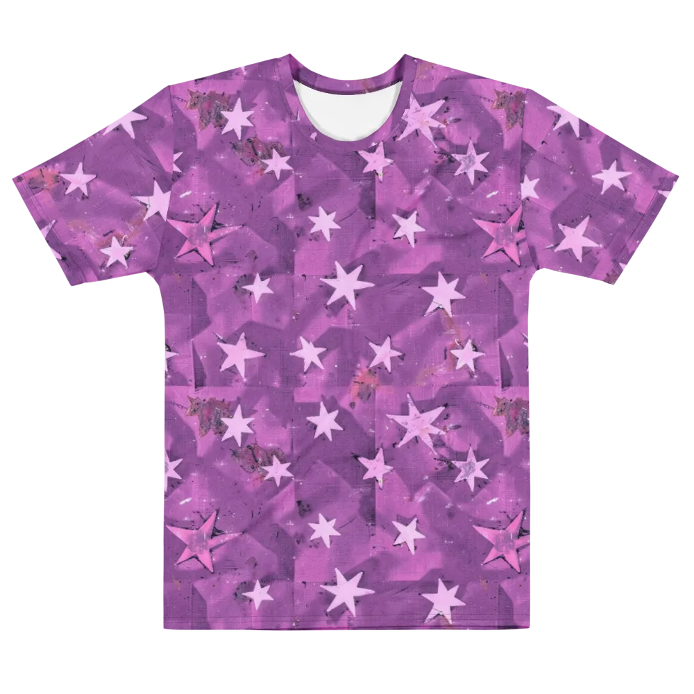 Cosmic Grape on Men's Cotton Crew Neck T-Shirt — Front