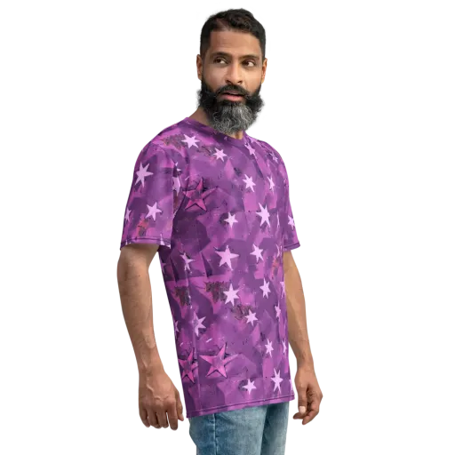 Cosmic Grape on a Men's Crew Neck T-Shirt