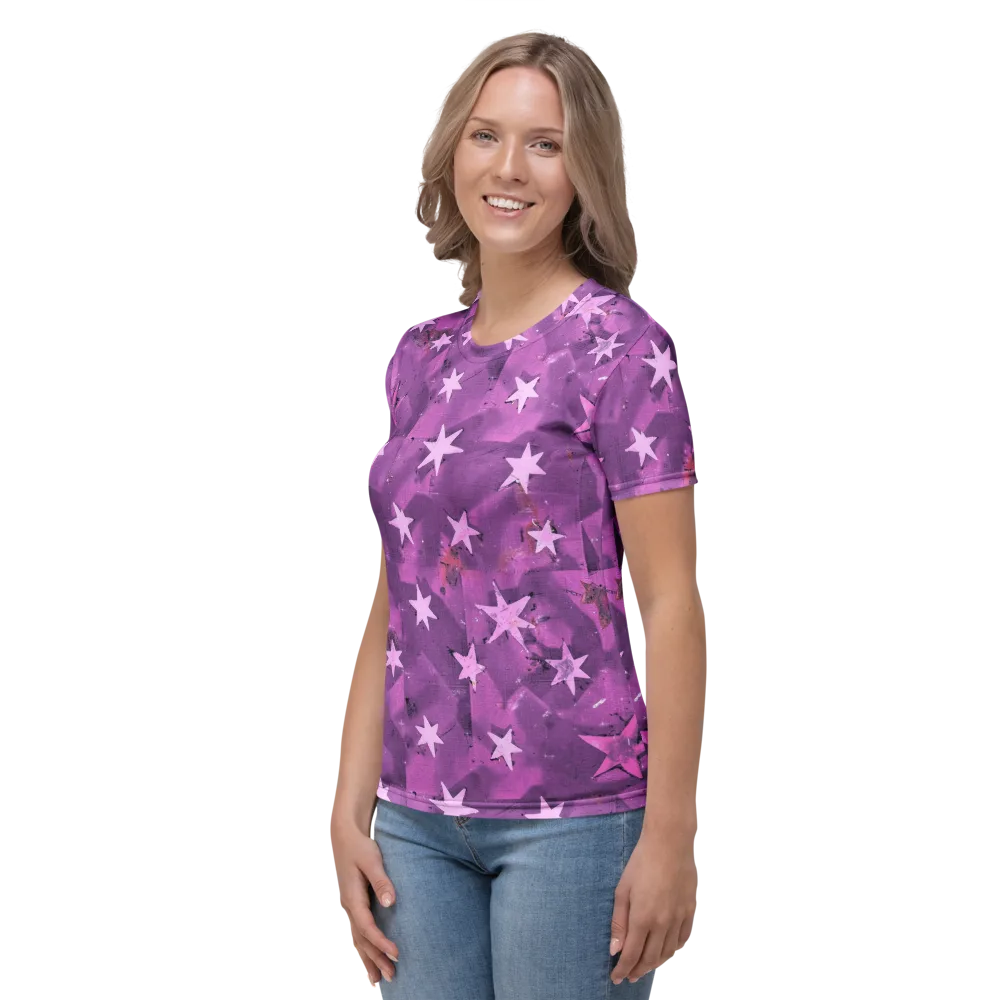 Cosmic Grape on Women's Crew Neck T-Shirt — Left