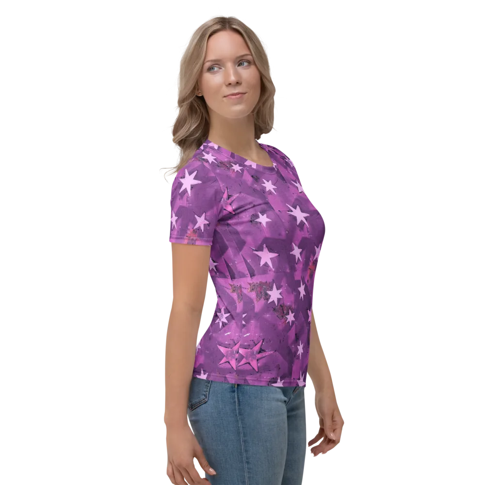 Cosmic Grape on Women's Crew Neck T-Shirt — Right