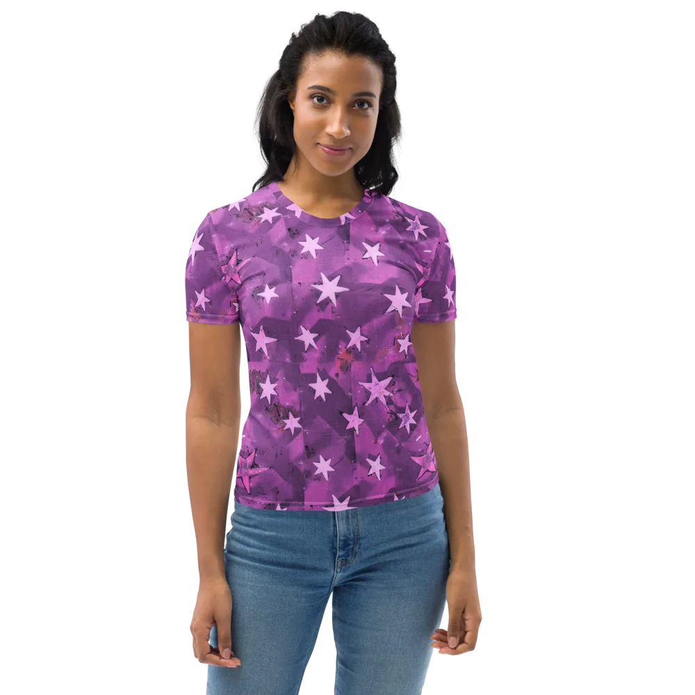 Cosmic Grape on Women's Crew Neck T-Shirt — Front