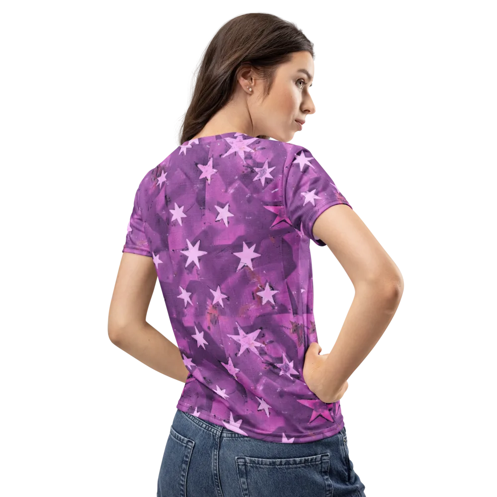 Cosmic Grape on Women's Crew Neck T-Shirt — Back