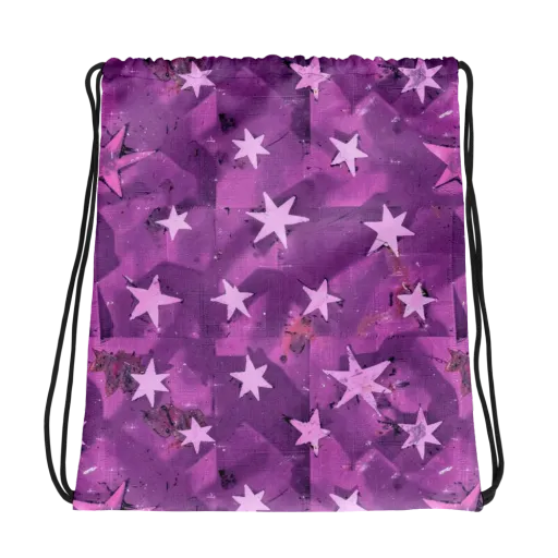 Cosmic Grape on a Drawstring Bag