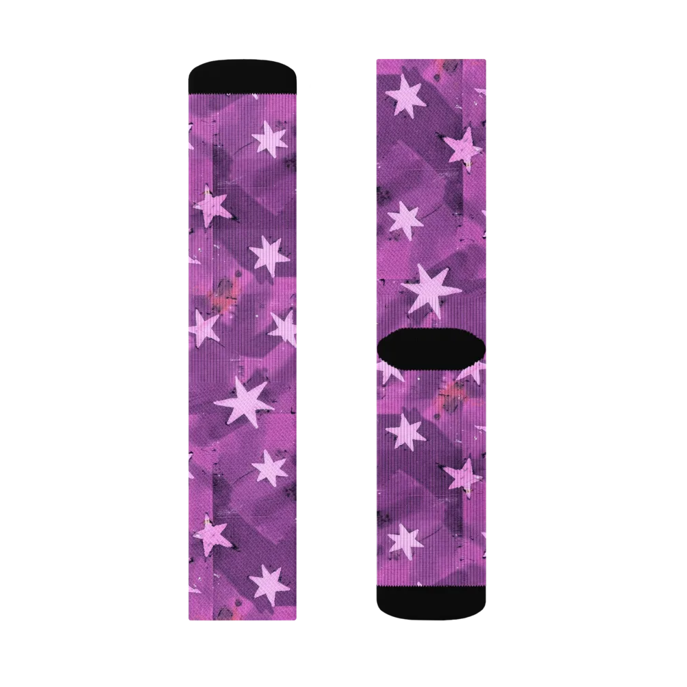 Cosmic Grape on Socks — Right Sock