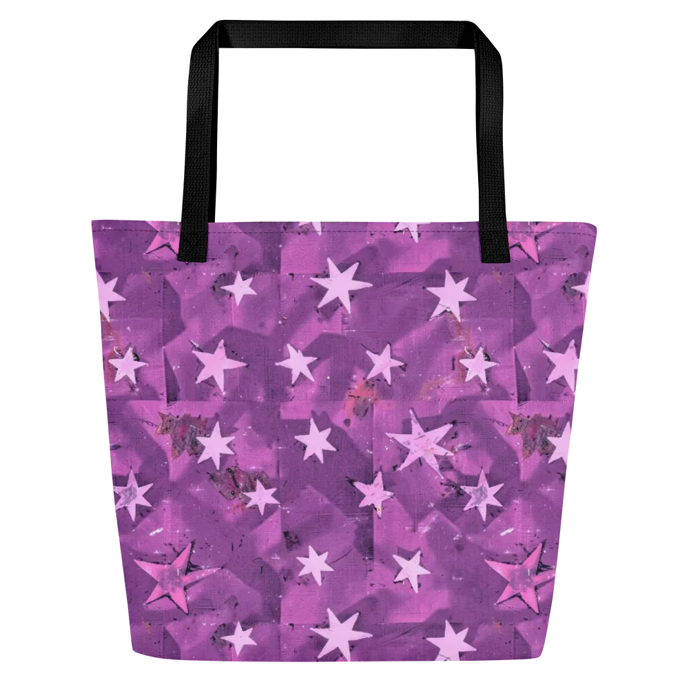 Cosmic Grape on Large Tote Bag W/ Pocket — Front