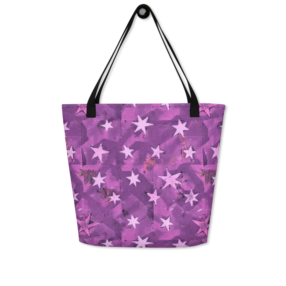 Cosmic Grape on Large Tote Bag W/ Pocket — Front