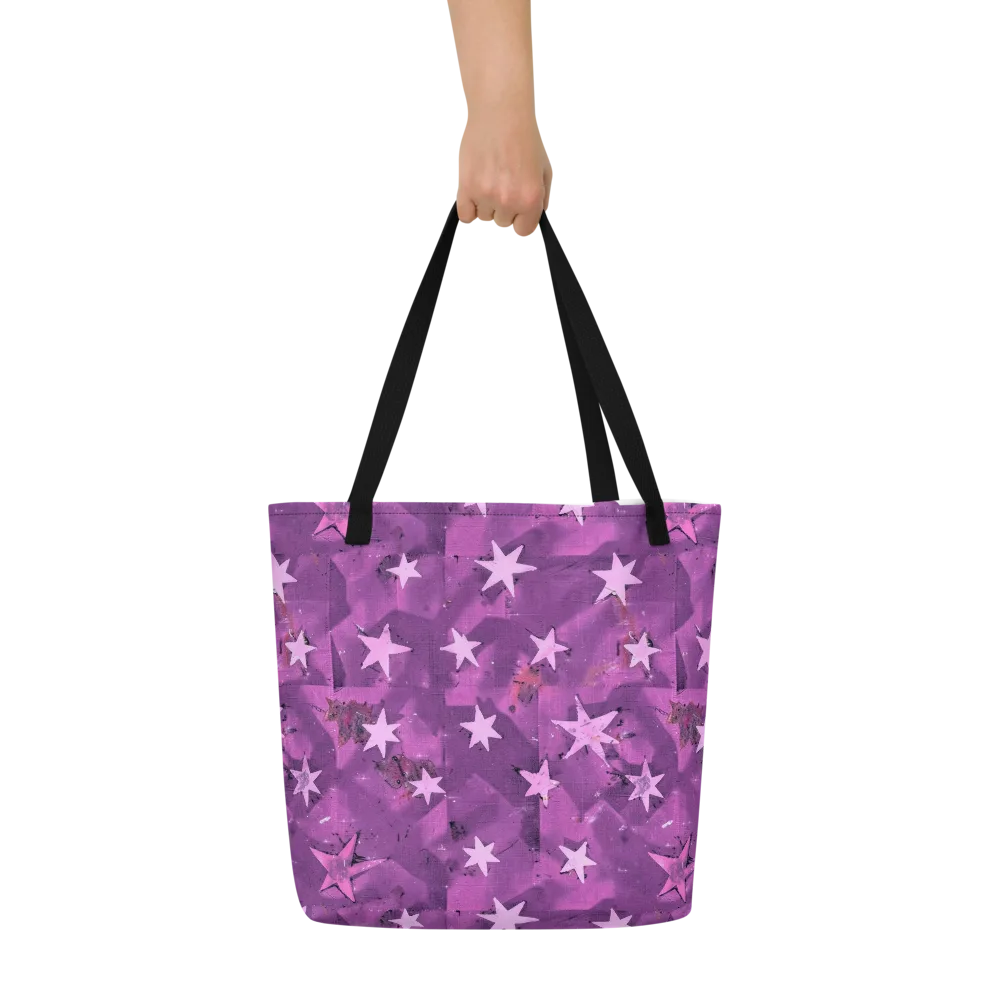 Cosmic Grape on Large Tote Bag W/ Pocket — Front