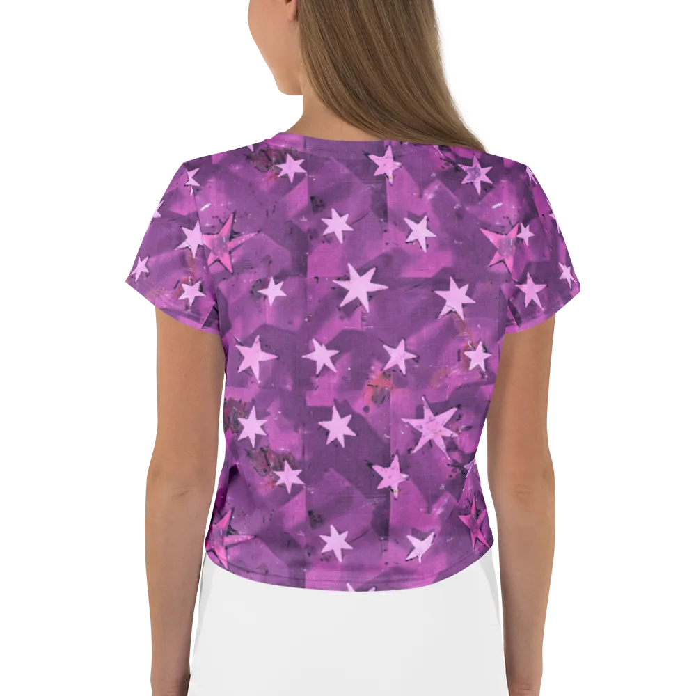 Cosmic Grape on Crop Tee — Back