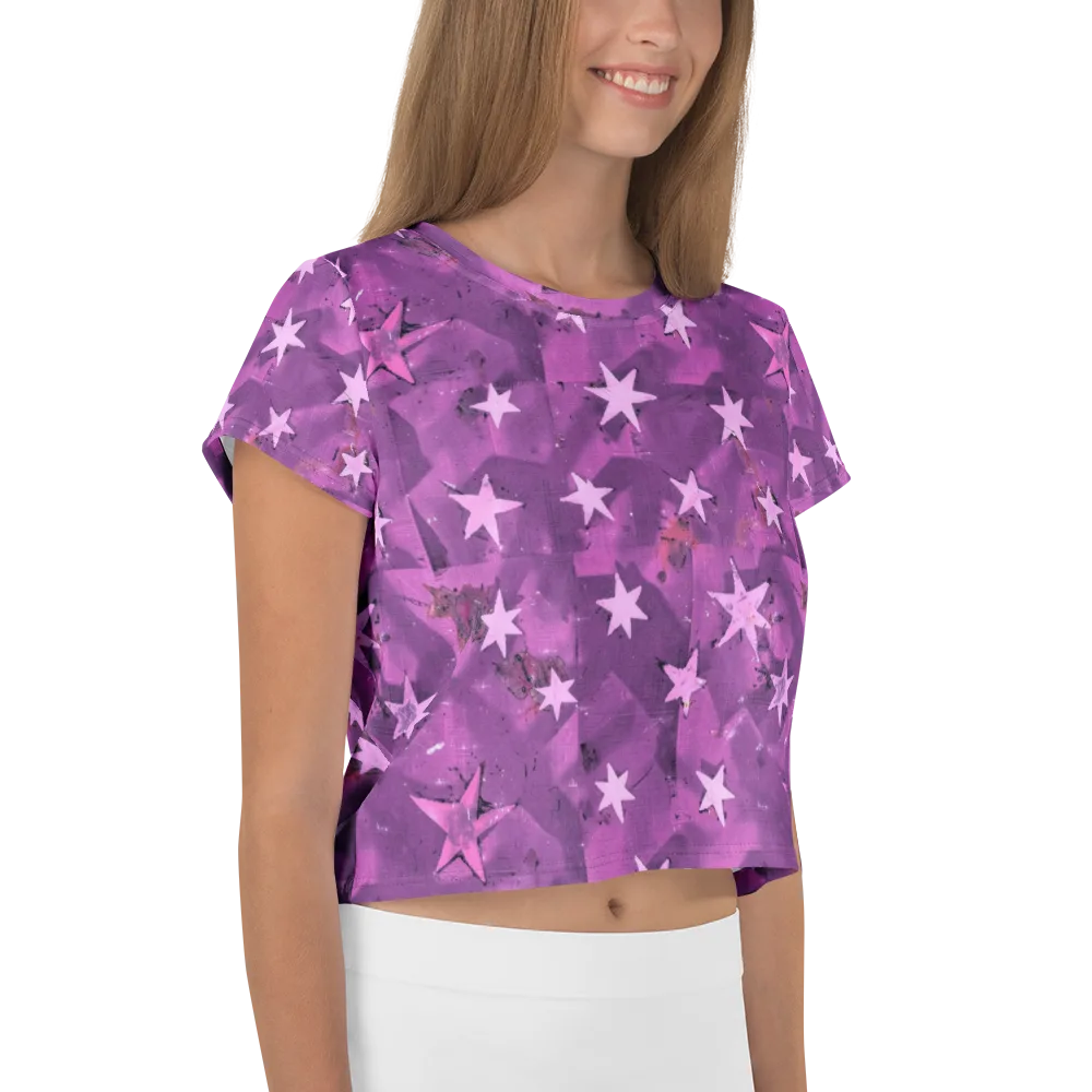 Cosmic Grape on Crop Tee — Right