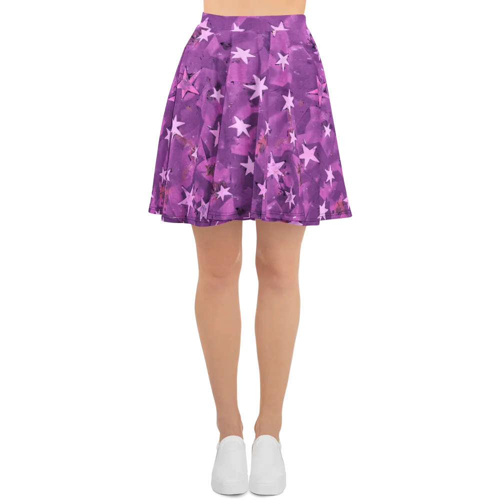 Cosmic Grape on Skater Skirt — Front