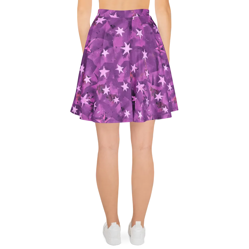 Cosmic Grape on Skater Skirt — Back
