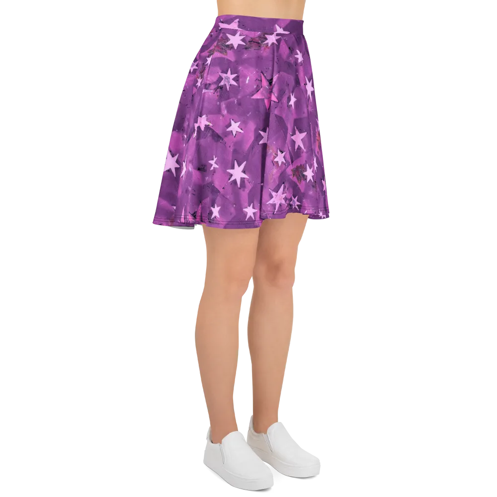 Cosmic Grape on Skater Skirt — Right