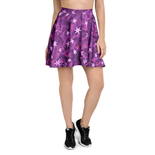 Cosmic Grape on a Skater Skirt