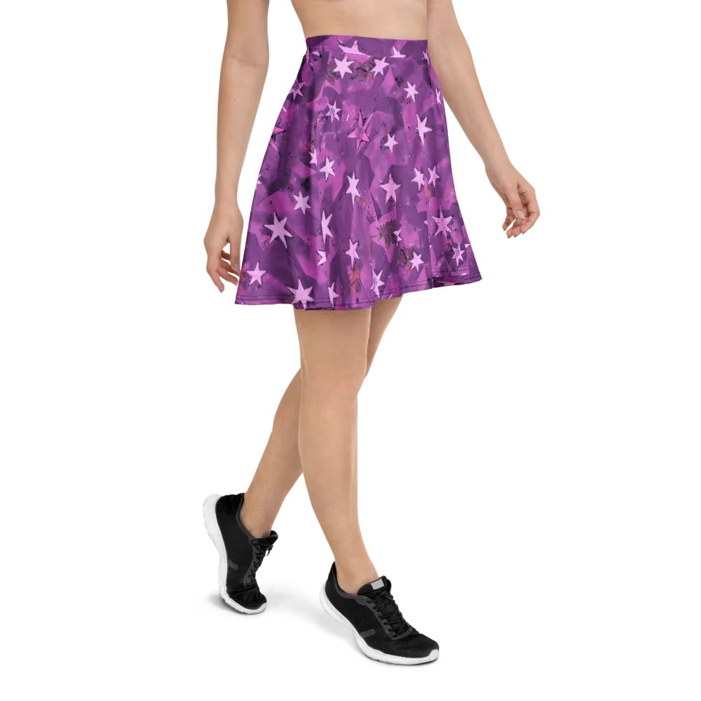 Cosmic Grape on Skater Skirt — Right
