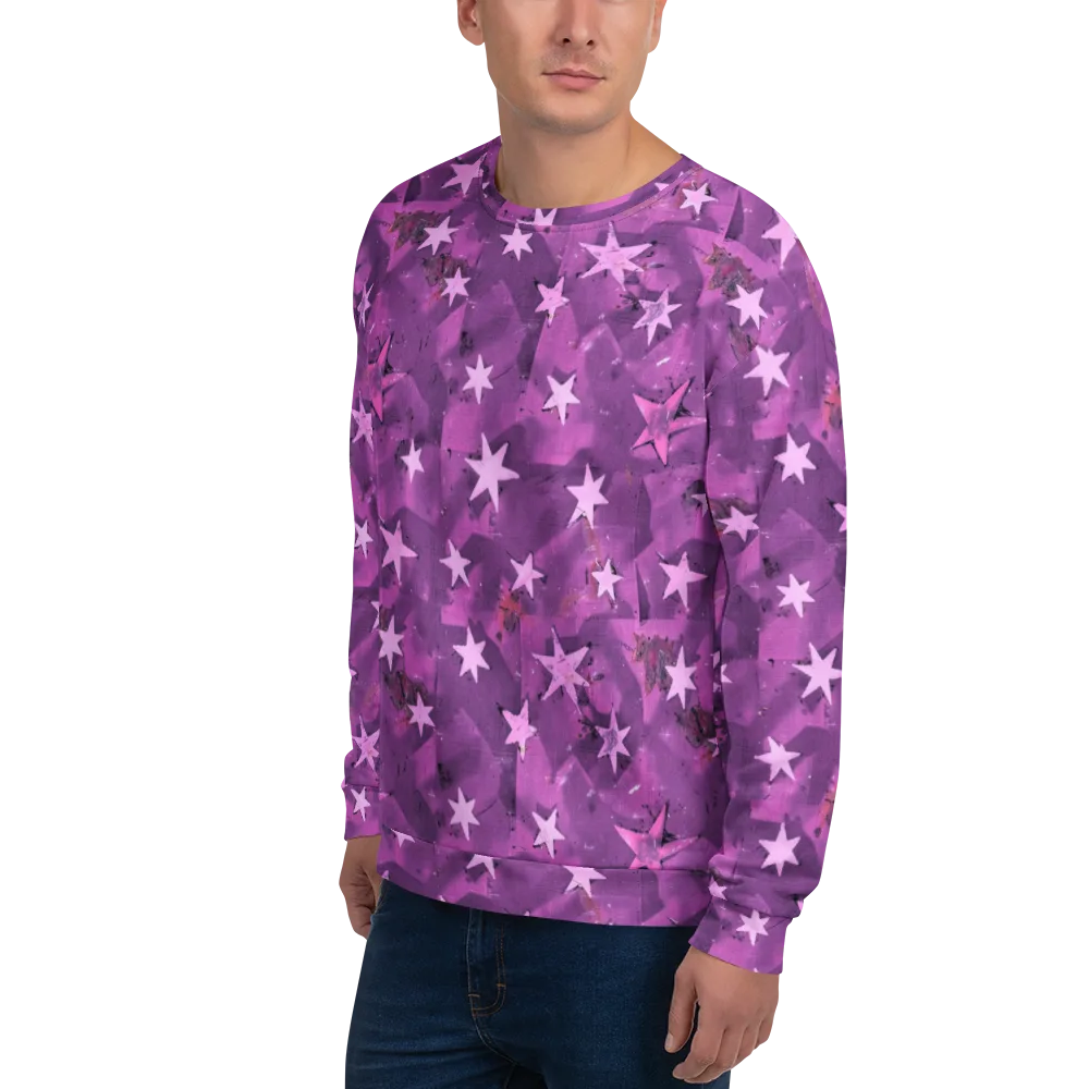 Cosmic Grape on Sweatshirt — Left Front