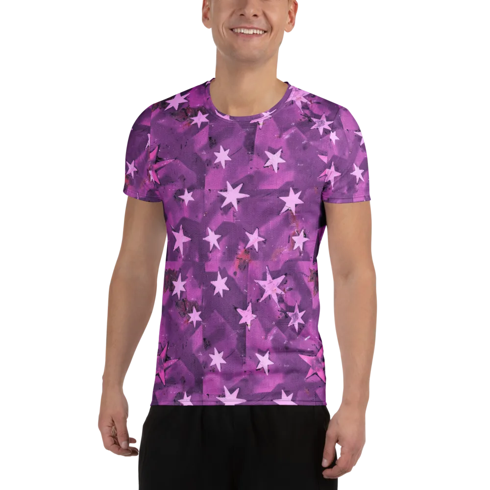 Cosmic Grape on Men's Athletic T-Shirt — Front