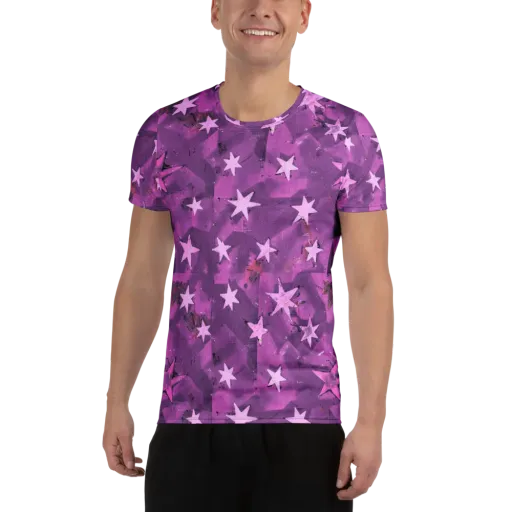 Cosmic Grape on a Men's Athletic T-Shirt