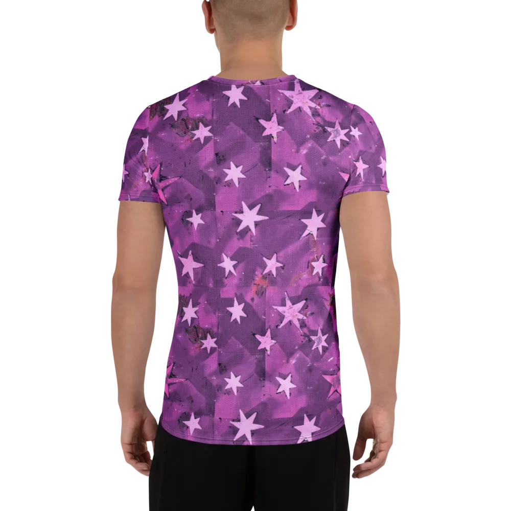 Cosmic Grape on Men's Athletic T-Shirt — Back
