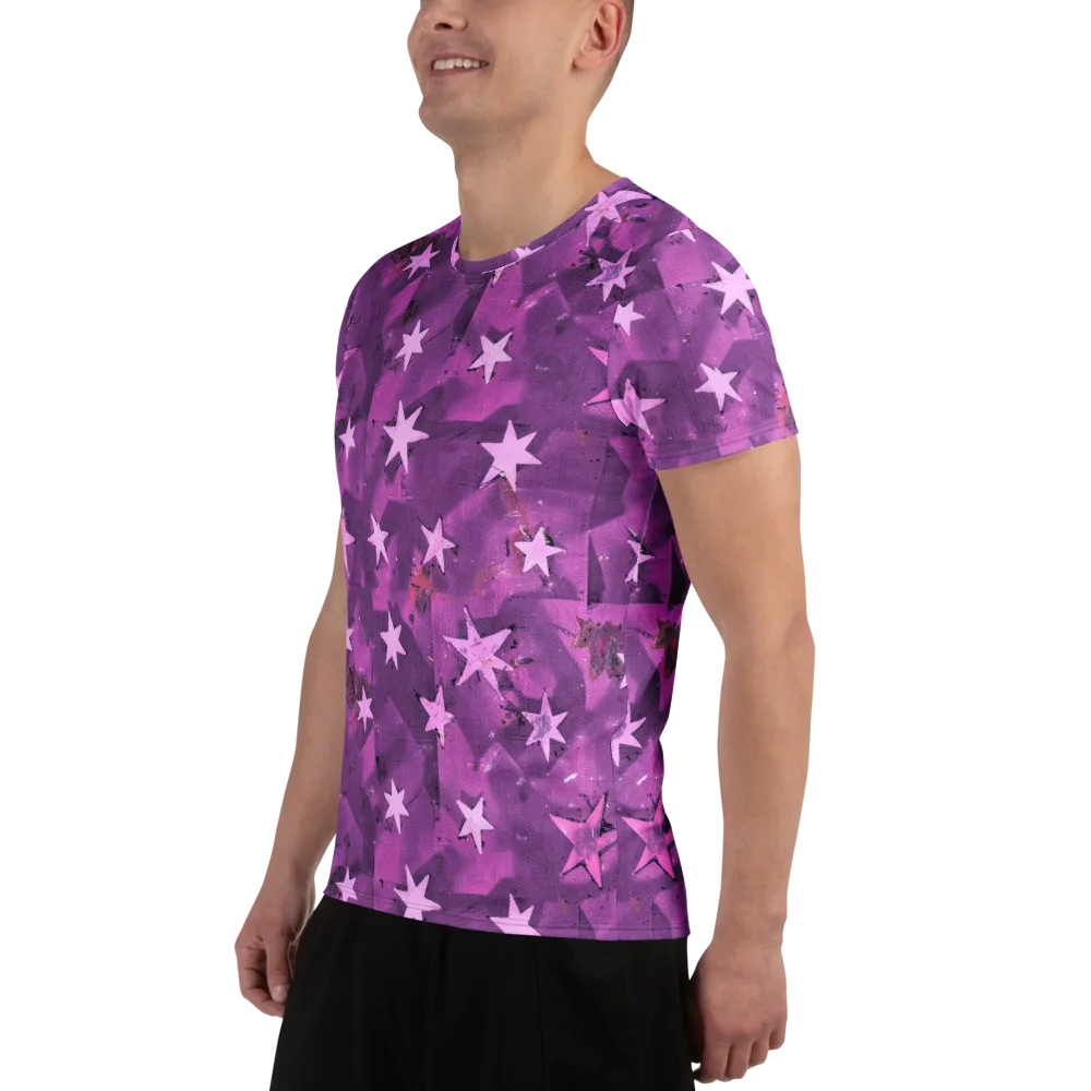Cosmic Grape on Men's Athletic T-Shirt — Left