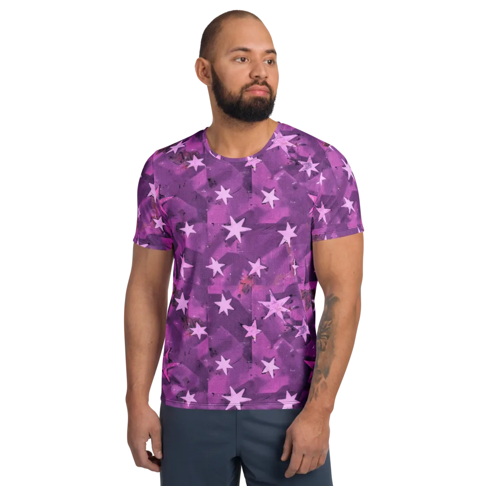 Cosmic Grape on Men's Athletic T-Shirt — Front