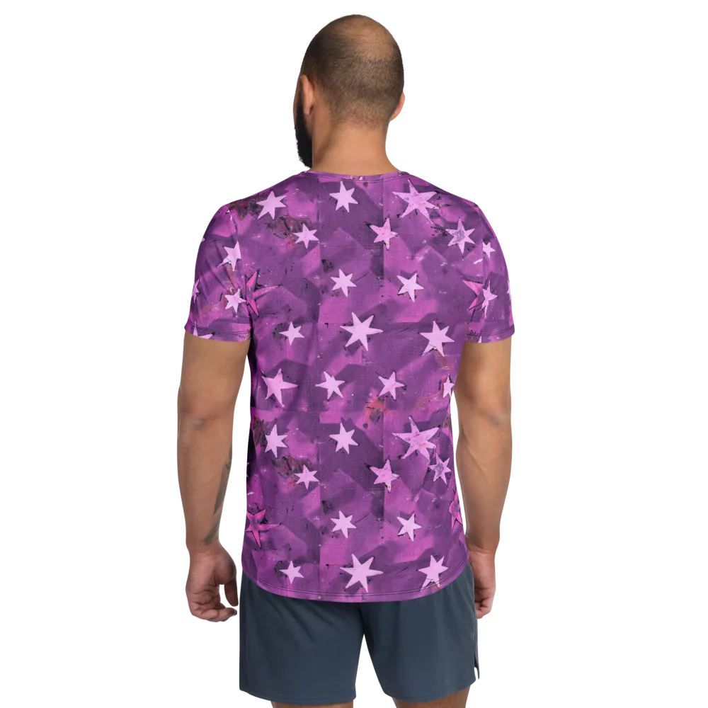Cosmic Grape on Men's Athletic T-Shirt — Back