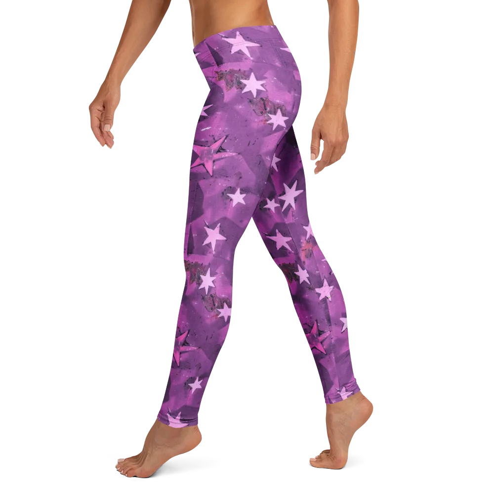 Cosmic Grape on Leggings — Left