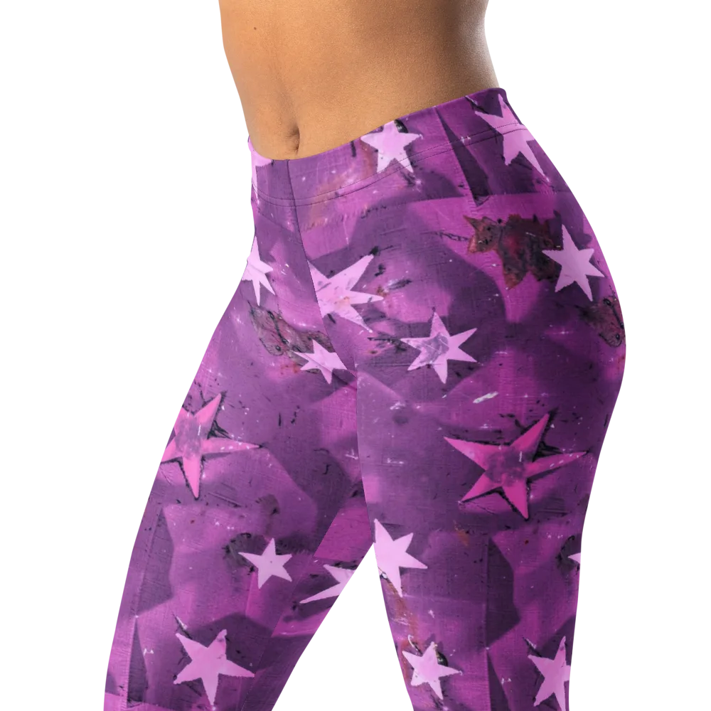 Cosmic Grape on Leggings — Left Front