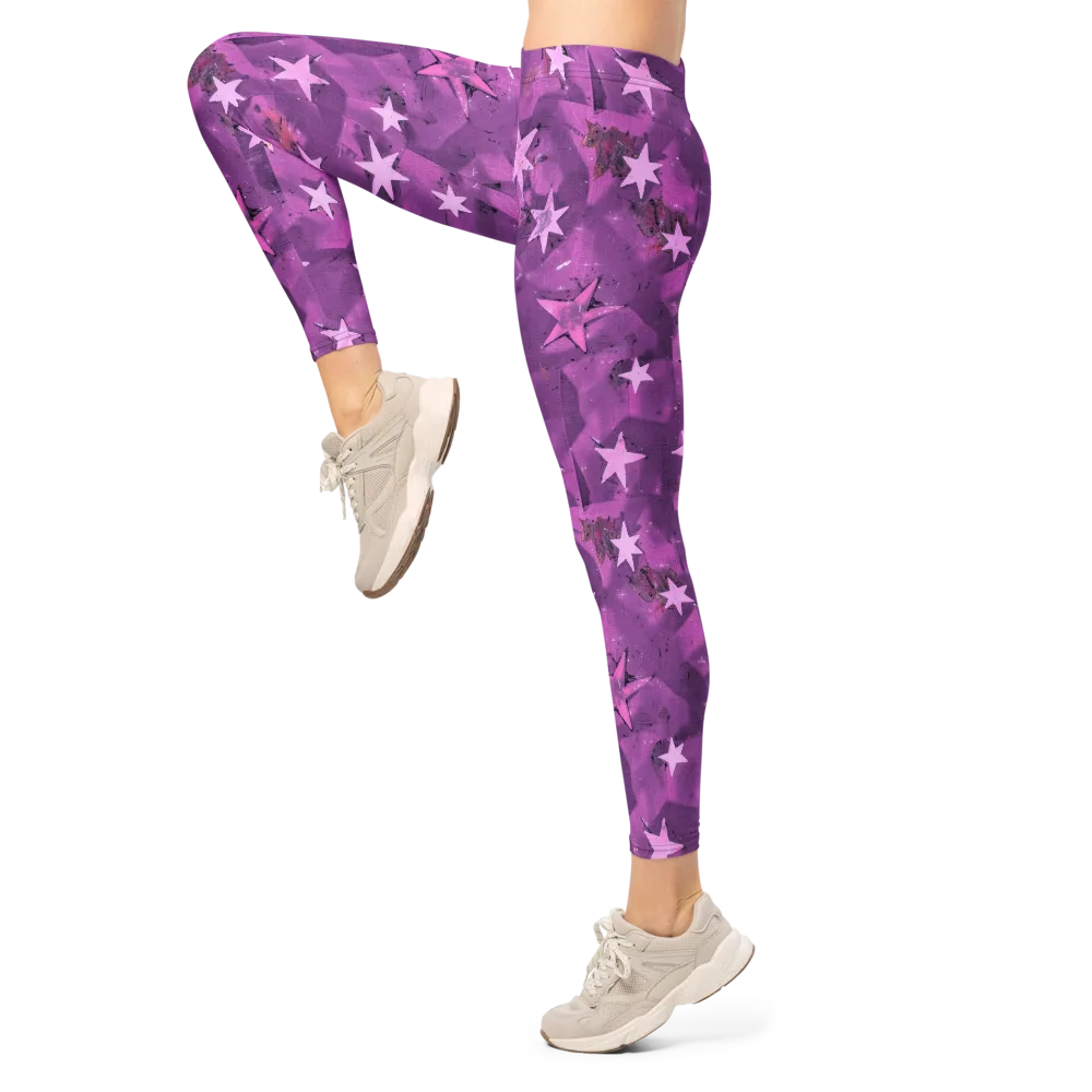 Cosmic Grape on Leggings — Left