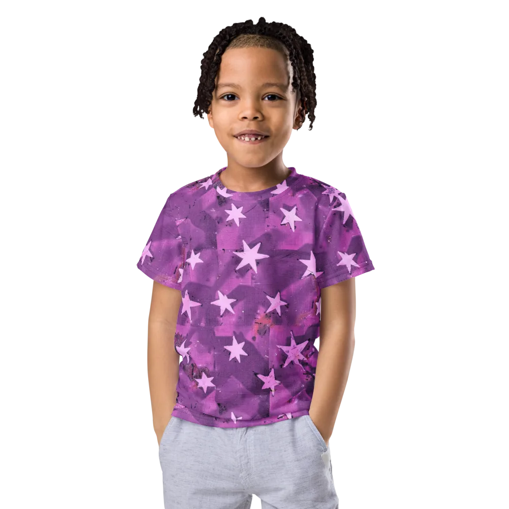 Cosmic Grape on Kids Crew Neck T-Shirt — Front