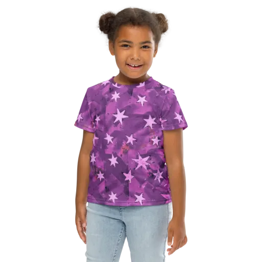 Cosmic Grape on a Kids Crew Neck T-Shirt