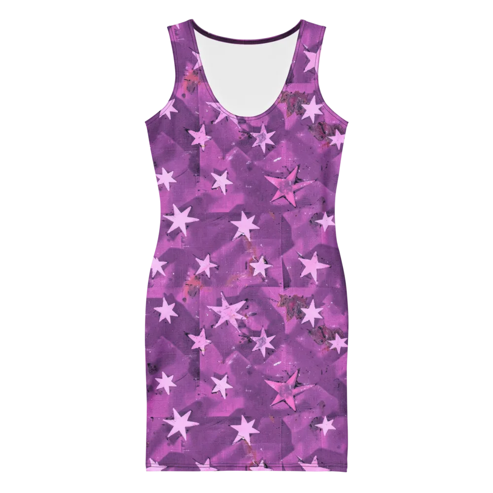 Cosmic Grape on Bodycon Dress — Front