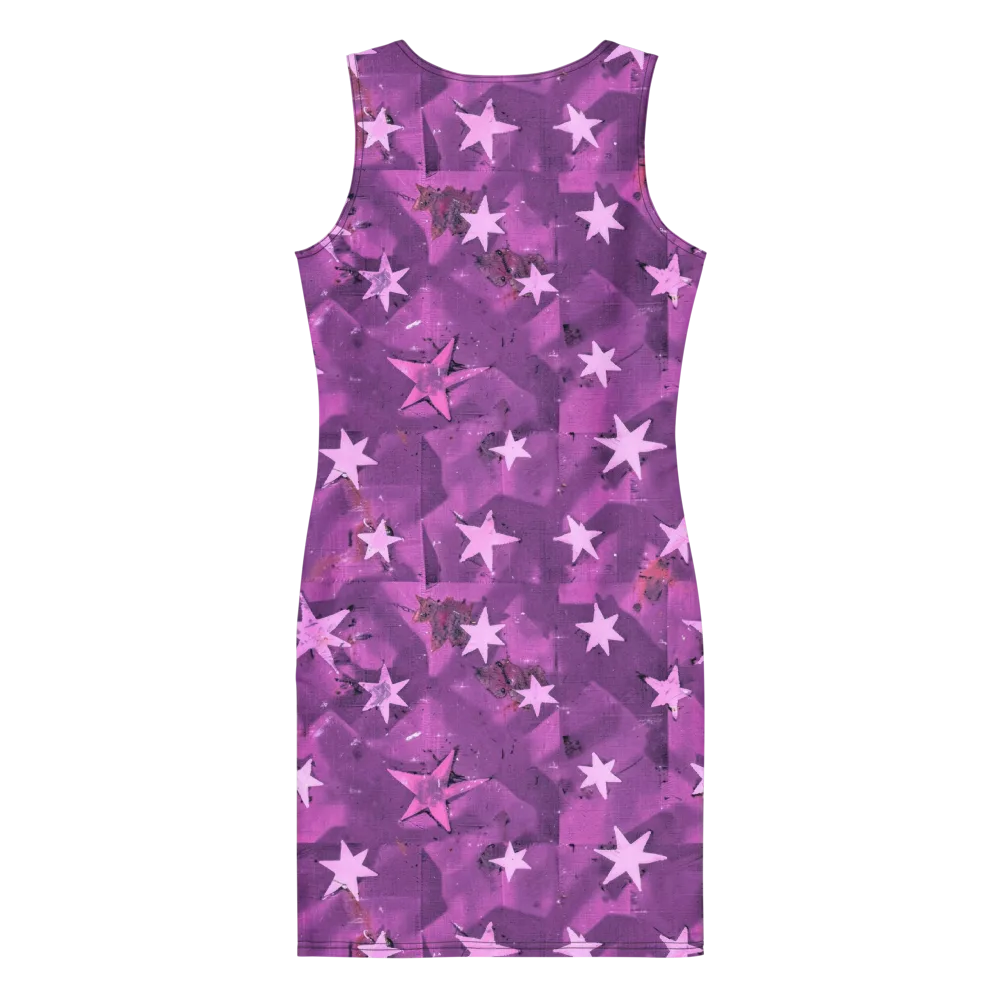 Cosmic Grape on Bodycon Dress — Back