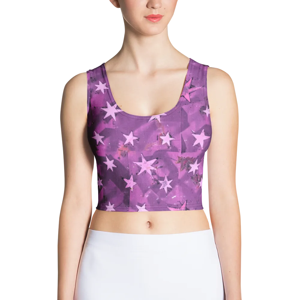 Cosmic Grape on Crop Top — Front