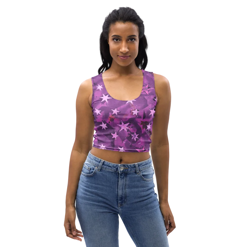 Cosmic Grape on Crop Top — Front