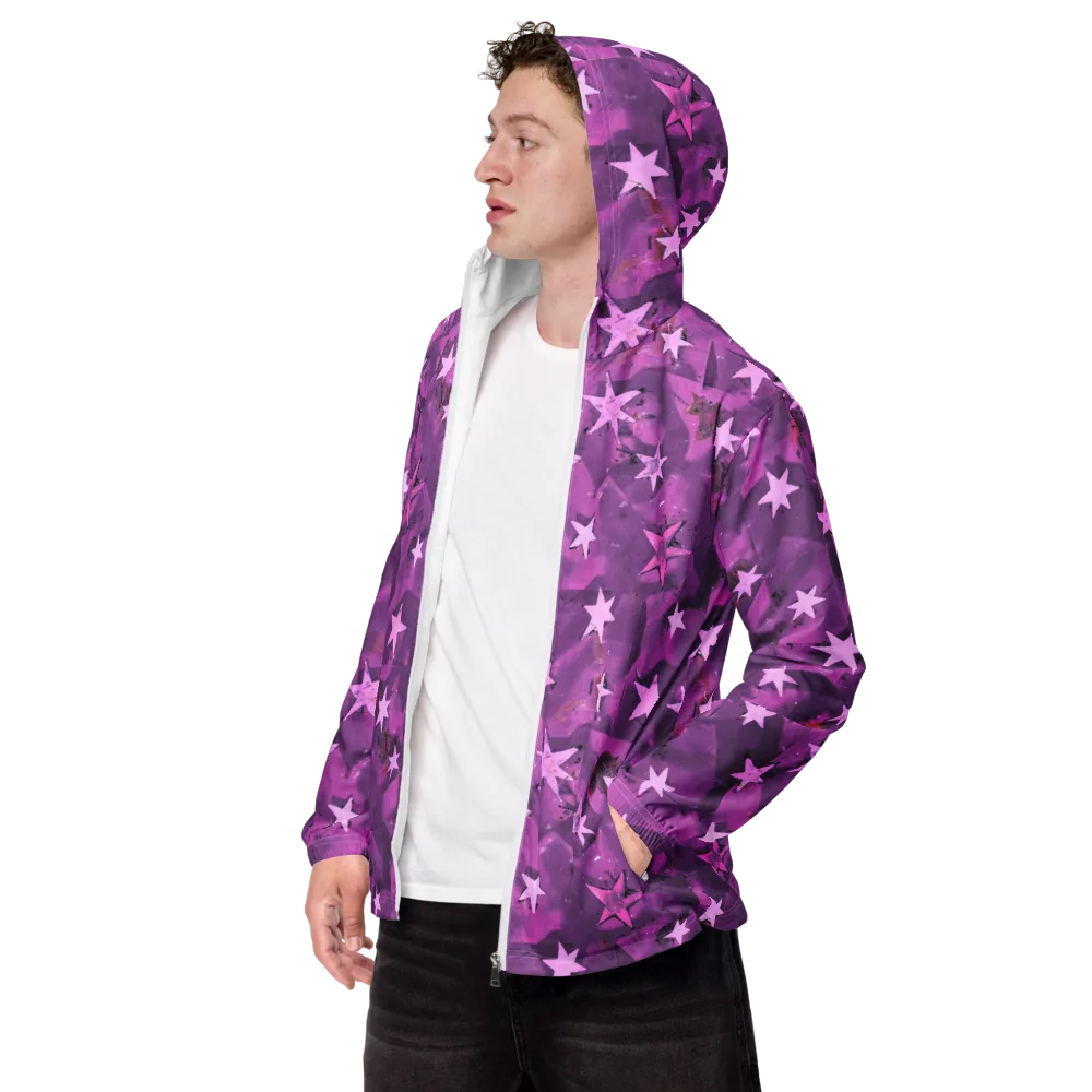 Cosmic Grape on Men's Windbreaker — Left Front