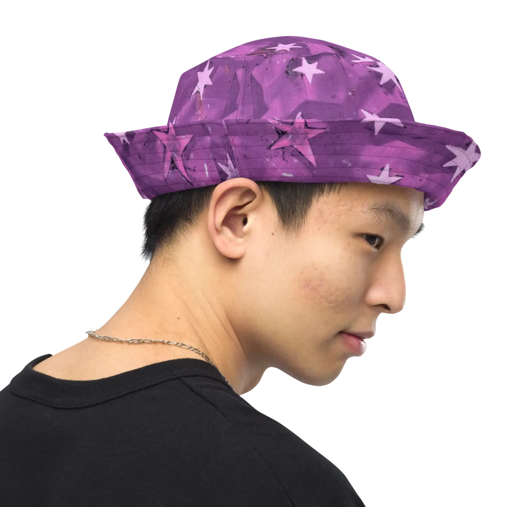 Cosmic Grape on Reversible Bucket Hat — Right Outside