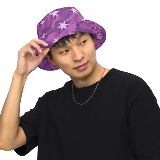 Cosmic Grape on a Reversible Bucket Hat