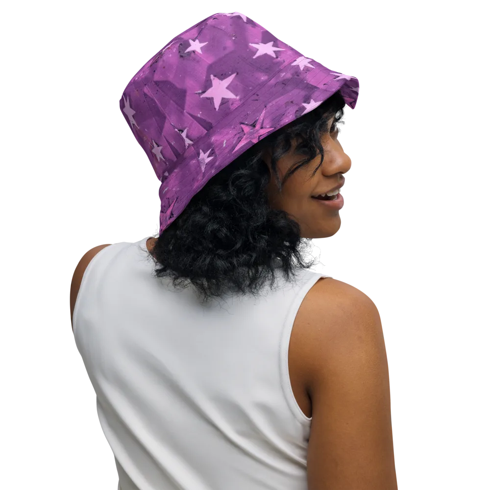 Cosmic Grape on Reversible Bucket Hat — Right Outside
