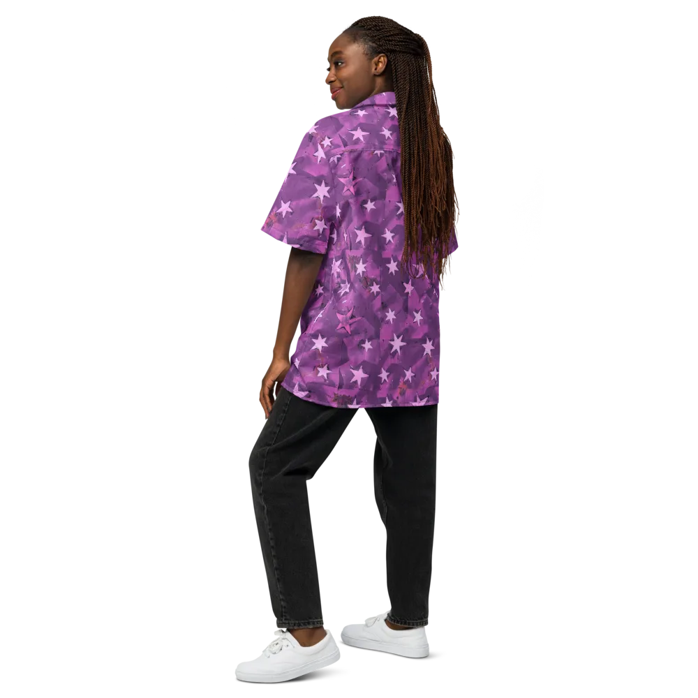 Cosmic Grape on Button Shirt — Back