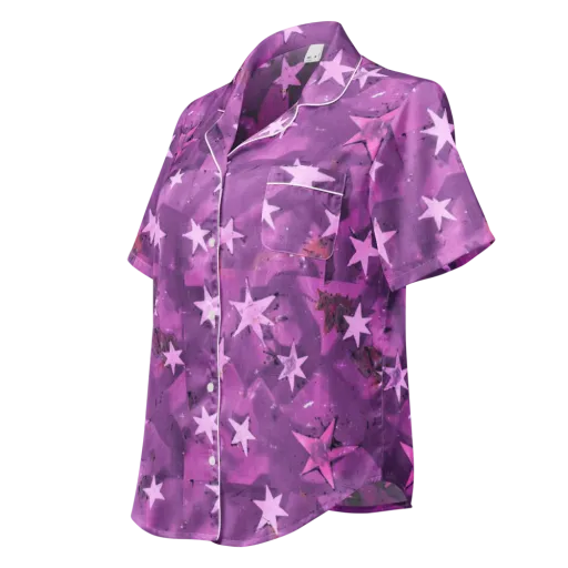 Cosmic Grape on a Women's Short Sleeve Pajama Top