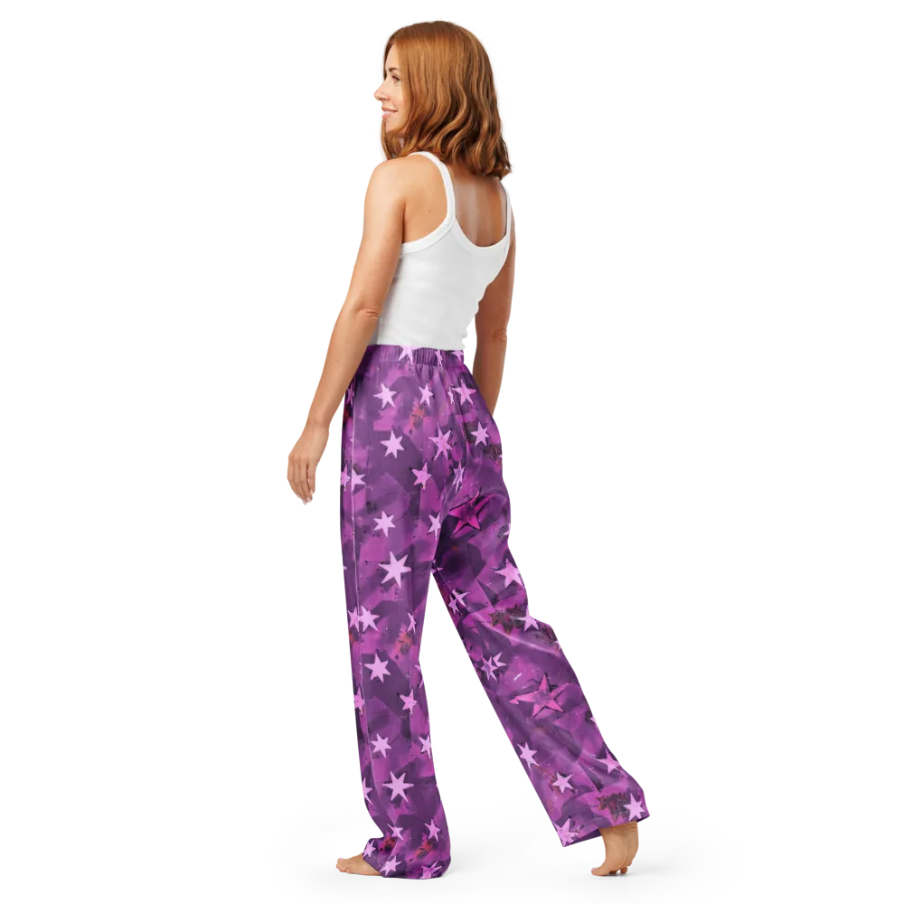 Cosmic Grape on Women's Pajama Pants — Back