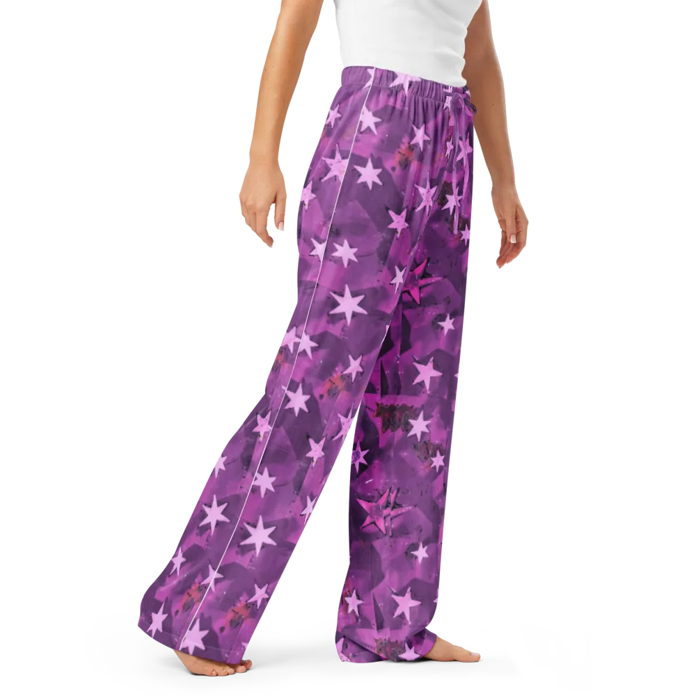 Cosmic Grape on Women's Pajama Pants — Right Front