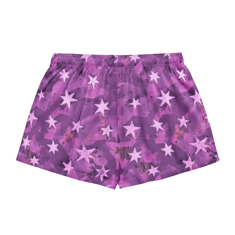 Cosmic Grape on Women's Pajama Shorts — Back