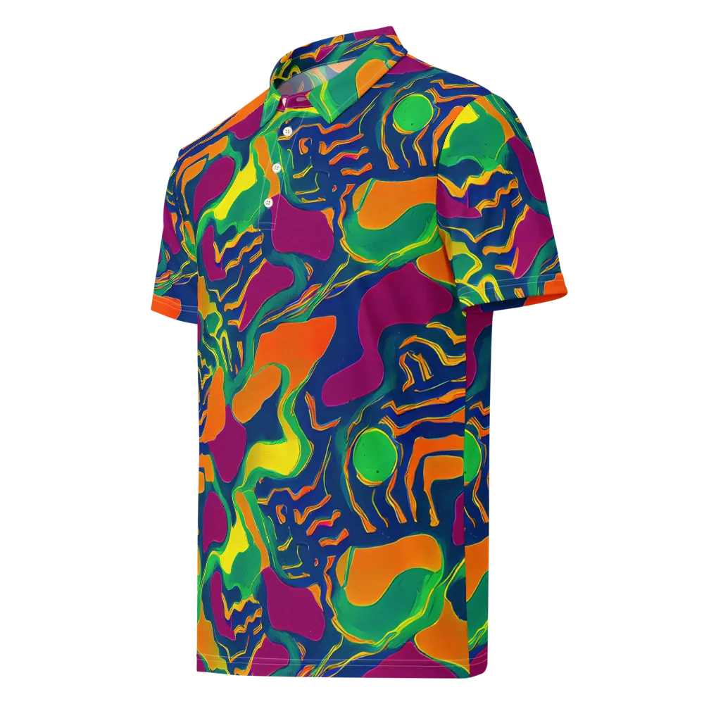 Magma Garden on Men's Slim Fit Polo Shirt — Left Front