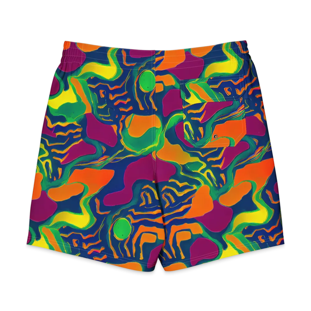 Magma Garden on Men's Board Shorts — Back