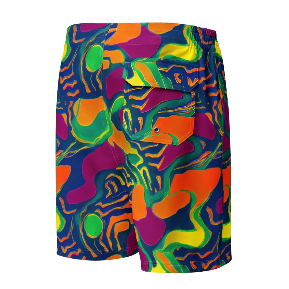 Magma Garden on Men's Board Shorts — Back