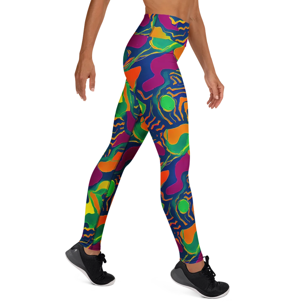 Magma Garden on Yoga Leggings — Right