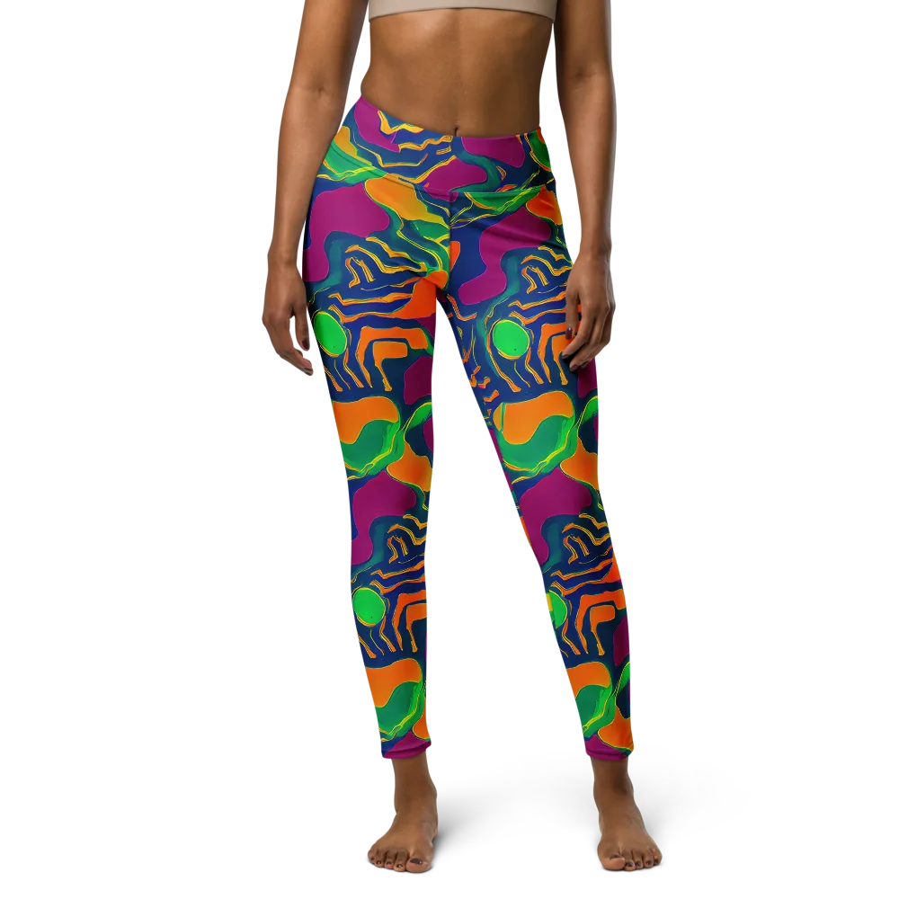 Magma Garden on Yoga Leggings — Front